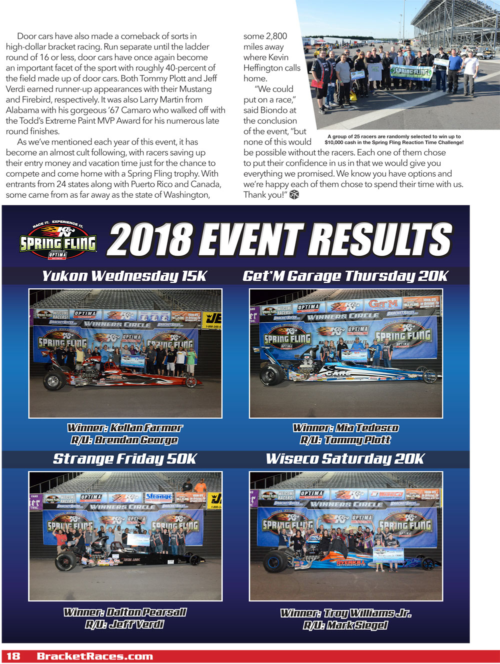 2019 Spring Fling Million Racer Guide page 18