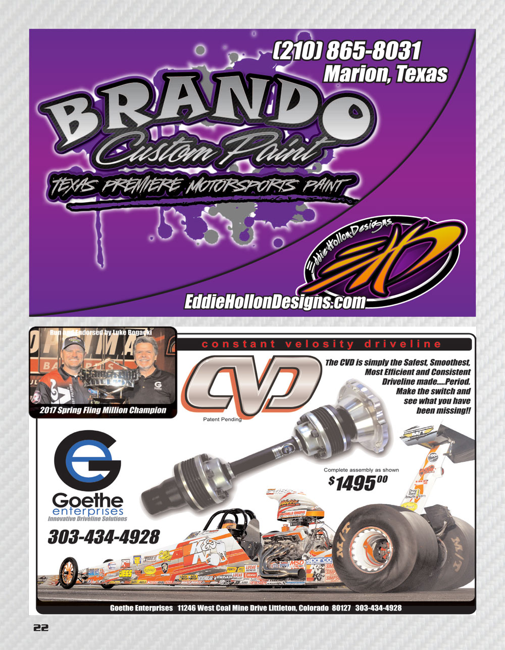 2019 Spring Fling Million Racer Guide page 22