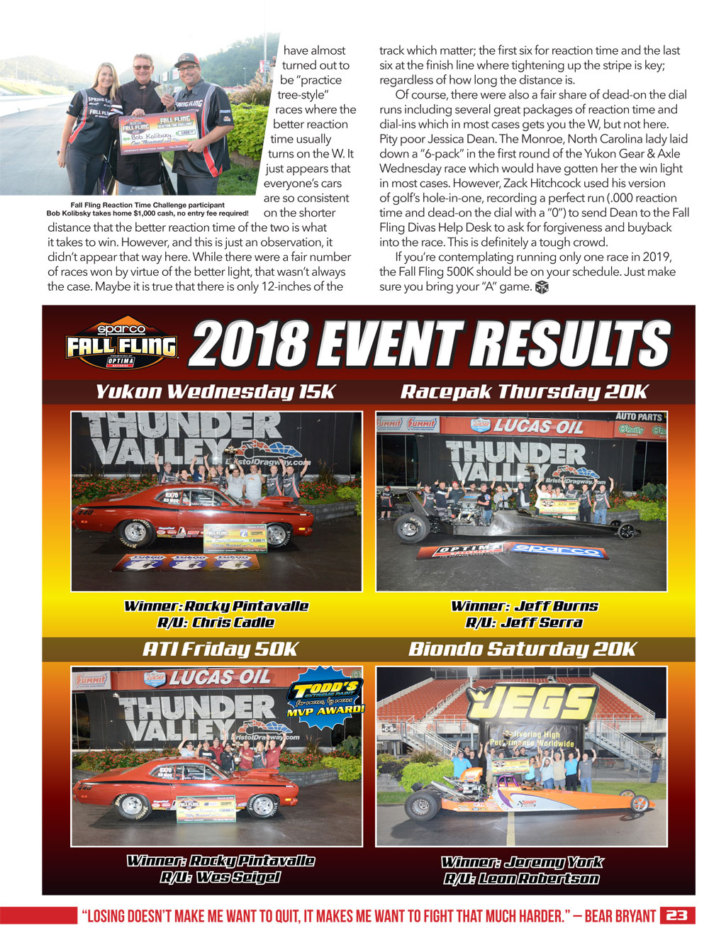 2019 Spring Fling Million Racer Guide page 23