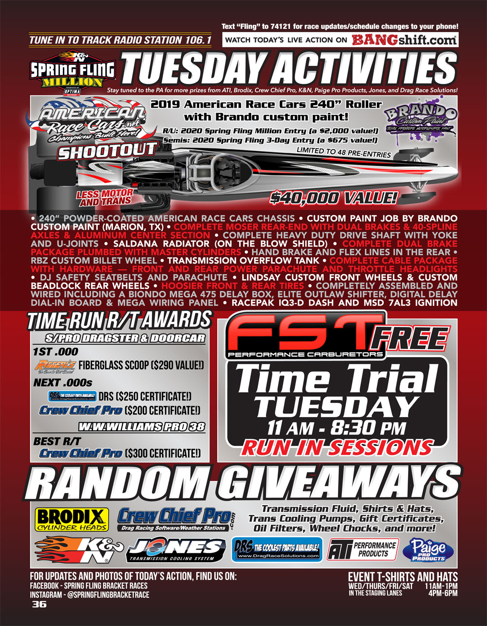 2019 Spring Fling Million Racer Guide page 36