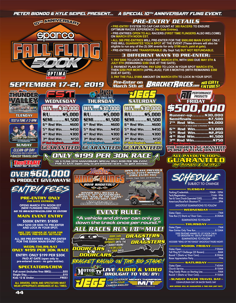 2019 Spring Fling Million Racer Guide page 44