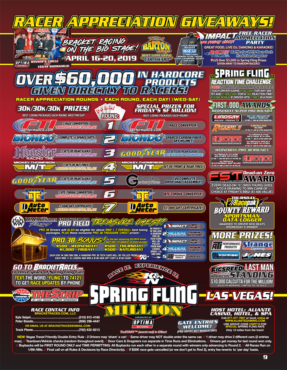 2019 Spring Fling Million Racer Guide page 9