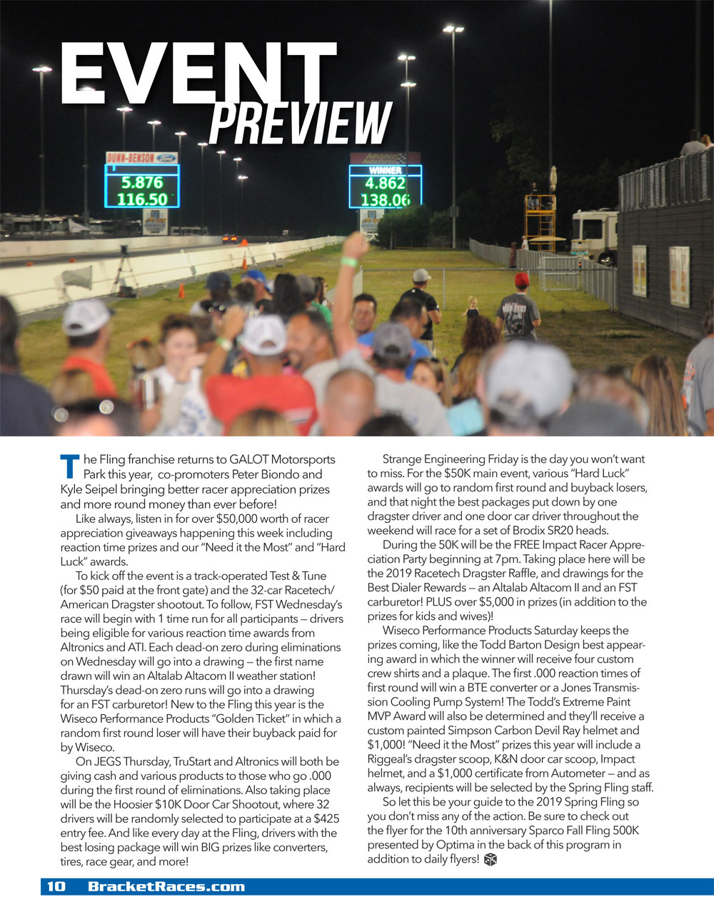 2019 Spring Fling Galot Racer Guide page 10