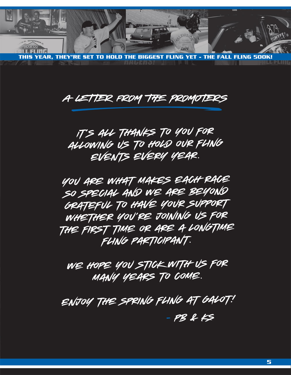 2019 Spring Fling Galot Racer Guide page 5
