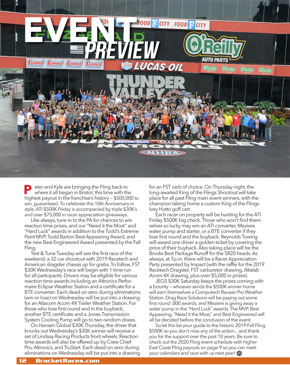 2019 Fall Fling Bristol Racer Guide page 12