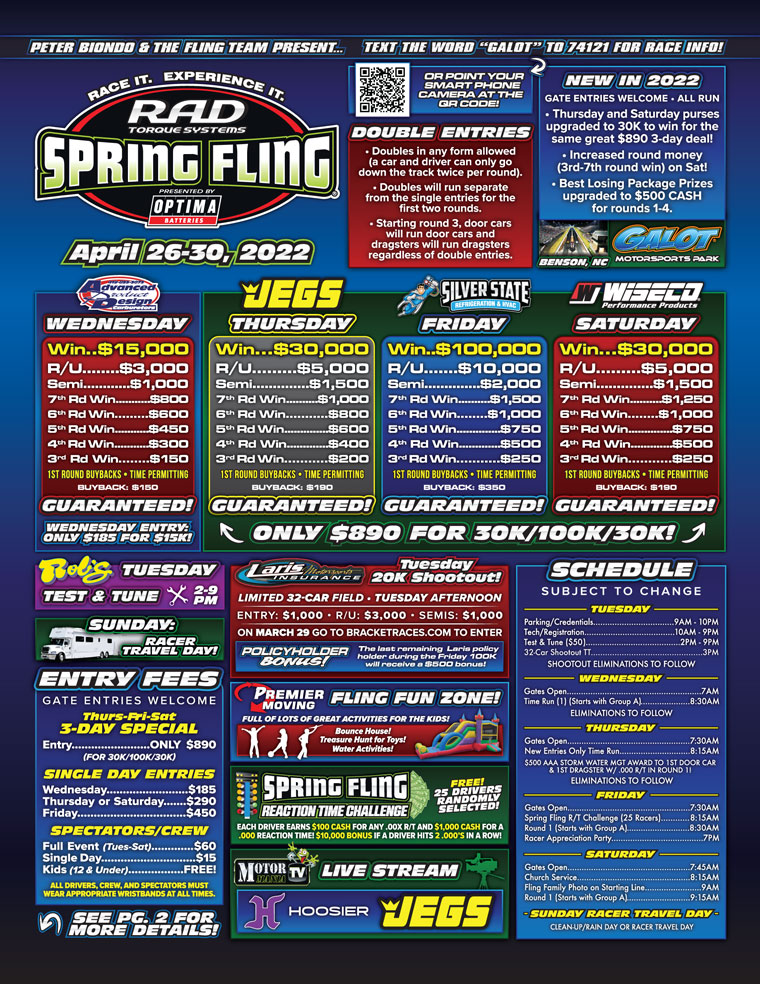 Spring Fling Galot 2022 Event Flyer Page 1