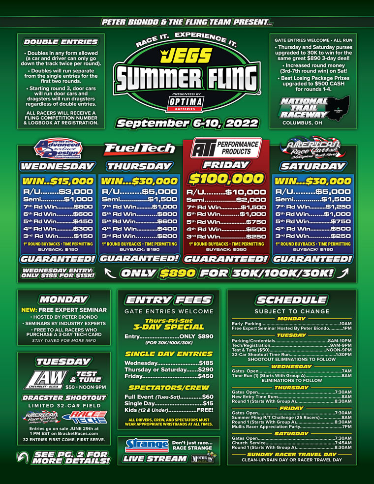 Summer Fling Ohio 2022 Event Flyer Page 1