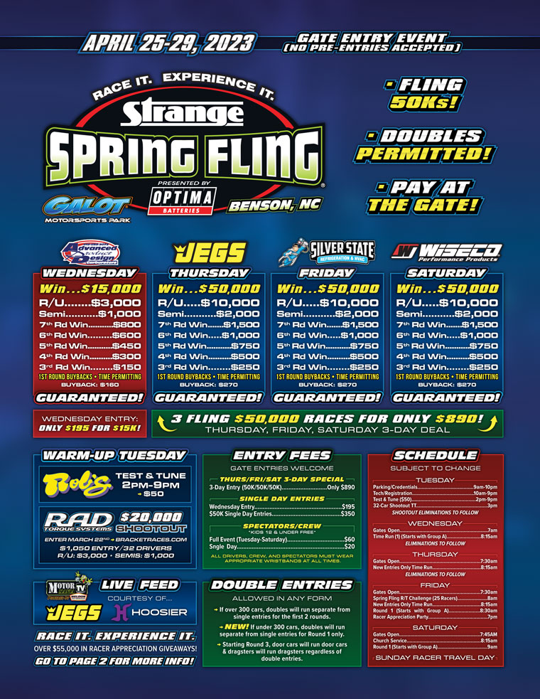 Spring Fling Galot 2023 Event Flyer Page 1