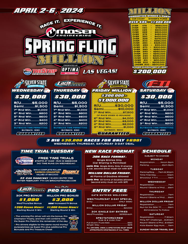 2024 Spring Fling Million Vegas Flyer page 1