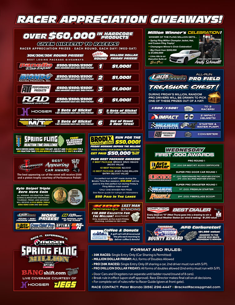 2024 Spring Fling Million Vegas Flyer page 2